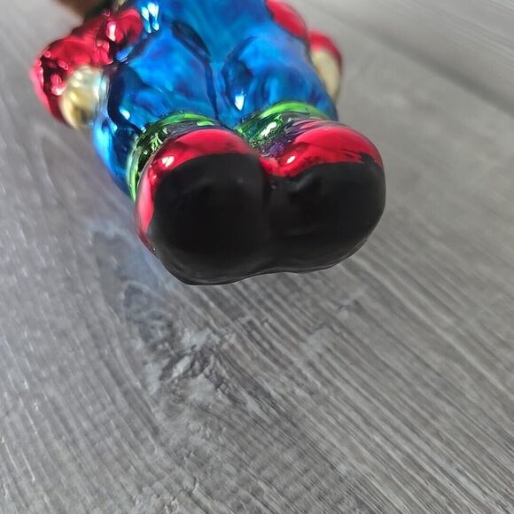 TWEEDLE DEE DUM Character Christmas Ornament Hand Blown Mercury Glass happy boy - Picture 8 of 11